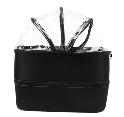 Trixie fietsmand voor op het stuur zwart 41 x 29 x 47 cm – met regenkap