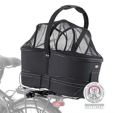 Trixie fietsmand bagagedrager breed zwart 60 x 29 x 49 cm – met korthouder - Afbeelding 4
