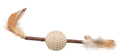 Trixie kattenspeelgoed matatabi spel met veren 20 cm – met ratel