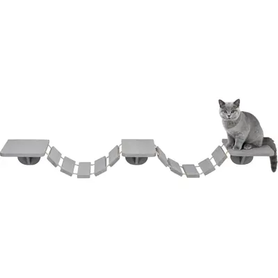 Trixie klimladder voor de wand taupe 150 x 30 cm – 3 plateaus