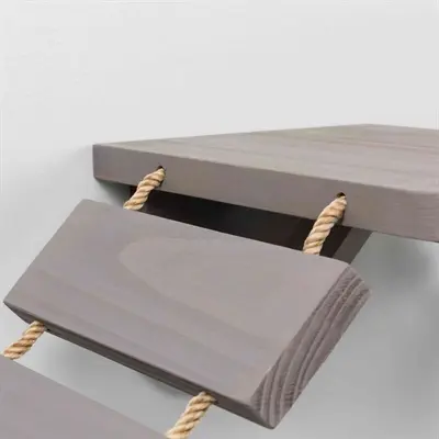 Trixie klimladder voor de wand taupe 150 x 30 cm – 3 plateaus - Afbeelding 5