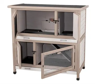 Trixie Natura konijnenhok met isolatie grijs 116 x 65 x 113 cm - Afbeelding 4