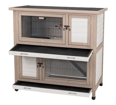 Trixie Natura konijnenhok met isolatie grijs 116 x 65 x 113 cm - Afbeelding 5