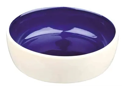 Trixie voerbak keramiek crème/blauw 13 cm 300 ml – hond of kat