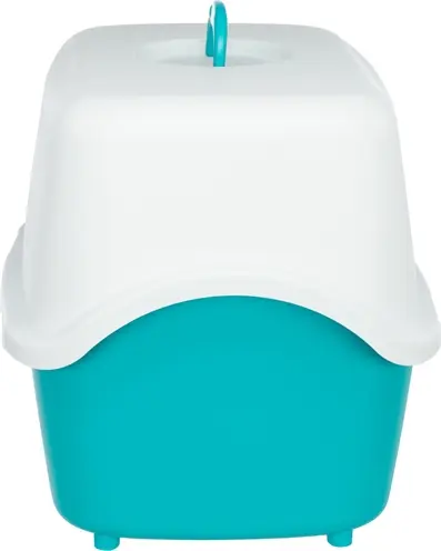 Trixie kattenbak Vico turquoise/wit 56 x 40 x 40 cm – met klep - Afbeelding 5