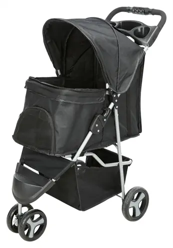Trixie hondenbuggy zwart 80 x 47 x 100 cm – lichtgewicht, polyester - Afbeelding 4