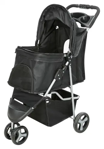 Trixie hondenbuggy zwart 80 x 47 x 100 cm – lichtgewicht, polyester - Afbeelding 5