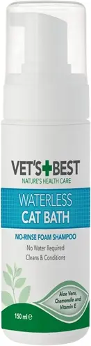 Vet's Best Waterless Cat Bath droogshampoo 150 ml – schuim voor katten