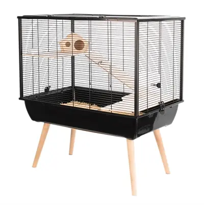 Zolux knaagdierkooi Neo Silta zwart 78 x 48 x 58 cm – 2 verdiepingen