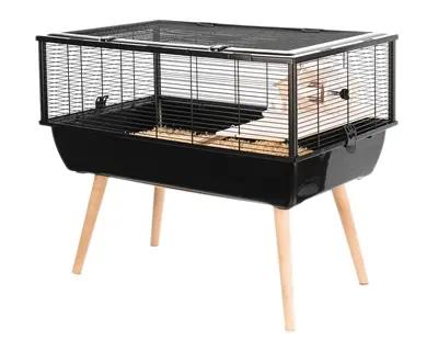 Zolux knaagdierkooi Neo Nigha zwart 78 x 48 x 64,5 cm – plateau, huisje