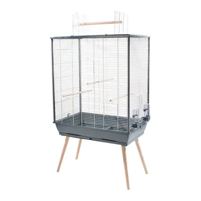 Zolux vogelkooi Neo Jili XL grijs 132 x 48 x 81 cm – zitplek bovenop