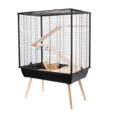 Zolux knaagdierkooi Neo Cosy Large zwart 78 x 48 x 80 cm – 3 verdiepingen