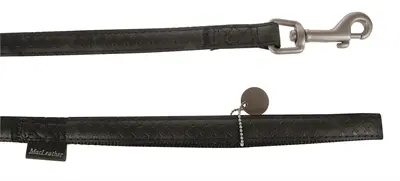Zolux Mac Leather looplijn zwart 15 mm x 120 cm – kunstleer