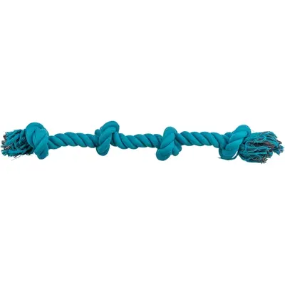 Trixie flostouw 4 knopen blauw 54 cm – polyester en katoen