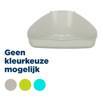 Trixie hoektoilet knaagdieren 36 x 21 x 30 cm – kunststof, assorti kleur