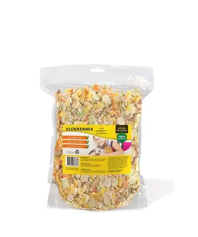Utopia vlokkenmix 550 g – gedroogde snack voor konijnen en knaagdieren