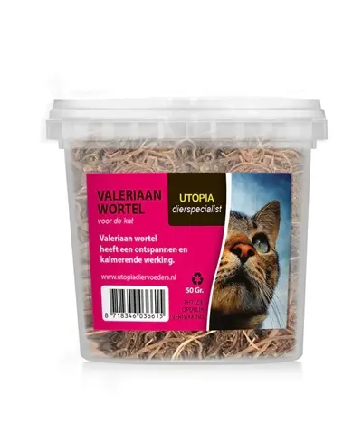 Utopia valeriaanwortel kat 50 g – natuurlijk kruid