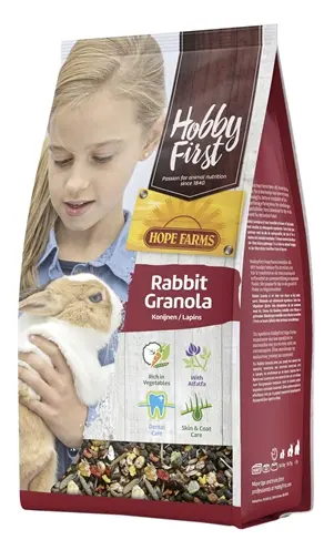 Hobbyfirst Hopefarms konijnenvoer Rabbit Granola 2 kg – groenten