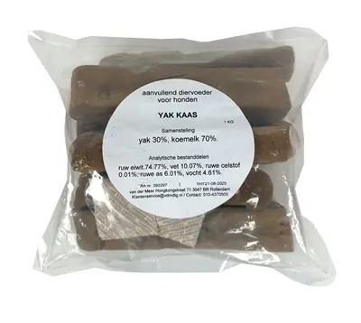 I Am yak kaas Large 1 kg – harde kauwsnack voor honden - Afbeelding 2