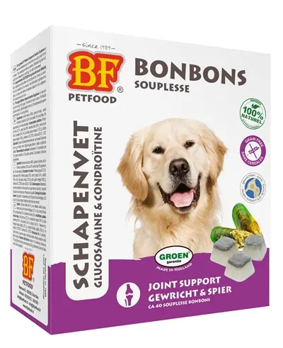 BF Petfood schapenvet bonbons Souplesse 40 stuks – voor grote honden