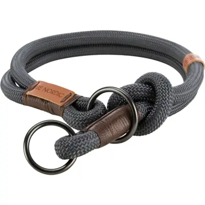 Trixie Be Nordic slip halsband donkergrijs/bruin 40 x 0,8 cm S-M