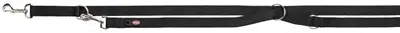 Trixie Premium hondenriem verstelbaar nylon zwart 200 x 1,5 cm