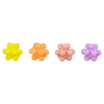 Trixie noppenballen rubber 3,5 cm assorti – kattenspeelgoed 4 stuks