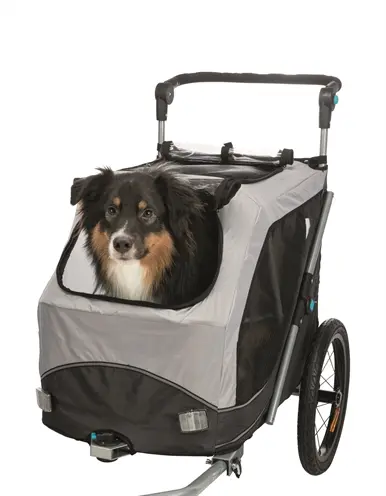 Trixie hondenfietskar opvouwbaar grijs 90 x 63 x 95 cm - Afbeelding 4