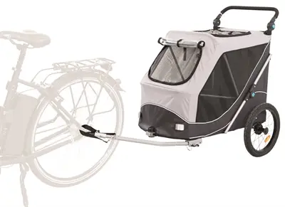 Trixie hondenfietskar opvouwbaar grijs 103 x 74 x 95 cm - Afbeelding 4