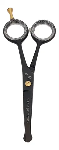 Tools-2-Groom Black Edge potenschaar gebogen 12,5 cm – rubber grip