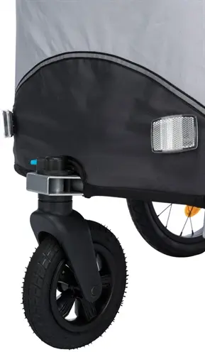 Trixie frontwiel voor opvouwbare fietskar grijs – 360 graden zwenkbaar - Afbeelding 5