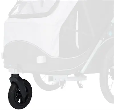 Trixie frontwiel voor opvouwbare fietskar grijs – 360 graden zwenkbaar - Afbeelding 6