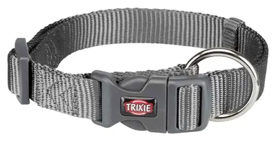 Trixie Premium halsband grafiet 25-40 x 1,5 cm – nylon, kliksluiting