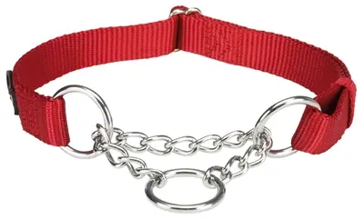 Trixie Premium halfslip halsband rood 35-50 x 2 cm M-L – anti-trek