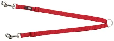Trixie Premium koppellijn rood 40-70 x 1,5 cm XS-M – voor twee honden
