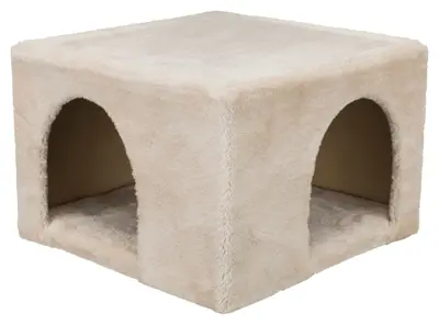 Trixie knaagdierhuis iglo pluche beige 36 x 36 x 25 cm – met ligplateau - Afbeelding 3
