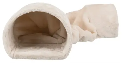 Trixie speeltunnel pluche beige 80 x 27 x 21 cm – konijn en cavia