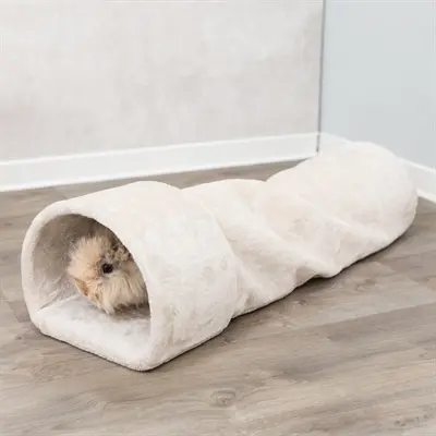 Trixie speeltunnel pluche beige 80 x 27 x 21 cm – konijn en cavia - Afbeelding 6