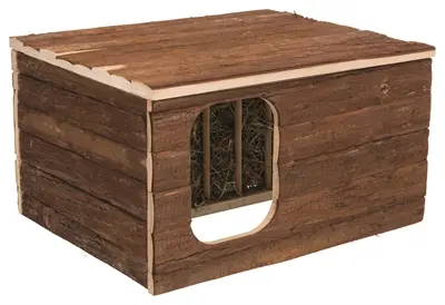 Trixie Natural Living knaagdierhuis Hilke met hooiruif 40 x 32 x 23 cm - Afbeelding 2