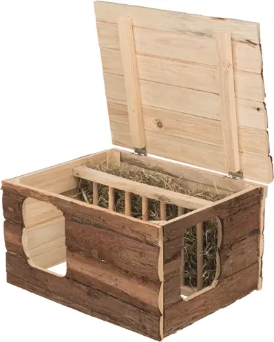 Trixie Natural Living knaagdierhuis Hilke met hooiruif 40 x 32 x 23 cm - Afbeelding 4
