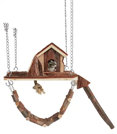 Trixie hangende speelplaats Janne 26 x 22 cm – schorshout, hamsters