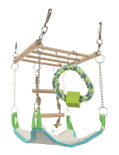 Trixie hangbrug met hangmat 17 x 15 x 22 cm – voor hamsters en muizen