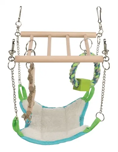 Trixie hangbrug met hangmat 17 x 15 x 22 cm – voor hamsters en muizen - Afbeelding 2