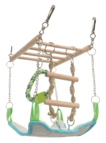 Trixie hangbrug met hangmat 17 x 15 x 22 cm – voor hamsters en muizen - Afbeelding 3