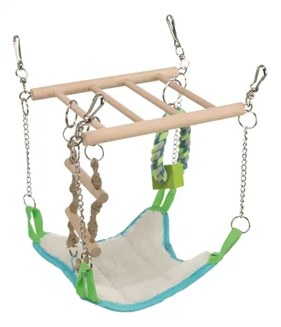 Trixie hangbrug met hangmat 17 x 15 x 22 cm – voor hamsters en muizen - Afbeelding 4