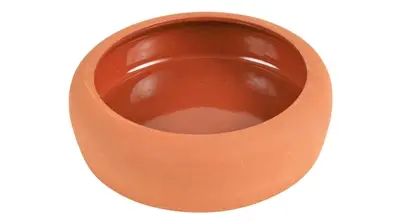 Trixie voer- en waterbak keramiek 13 cm terracotta – 4 stuks