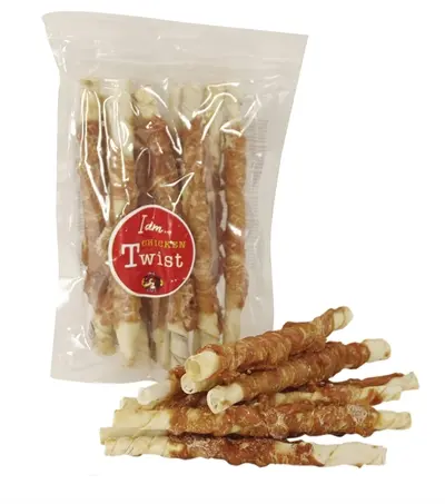 I Am kauwsnack Chicken Twist 20 cm 400 g – kipfilet en runderhuid
