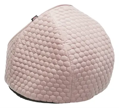 Trixie kattenmand iglo Livia roze/crème 45 x 45 x 33 cm – velours en pluche - Afbeelding 5