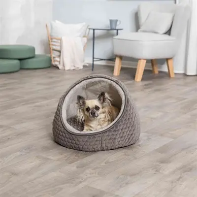 Trixie kattenmand iglo Livia grijs/crème 55 x 55 x 45 cm - Afbeelding 3