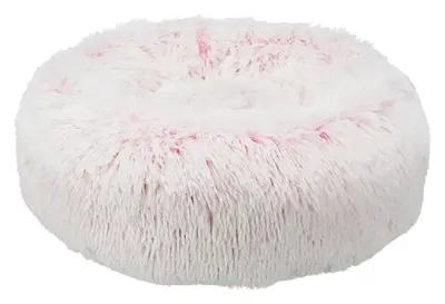 Trixie hondenmand Harvey rond wit/roze 50 x 50 cm – langhaar pluche